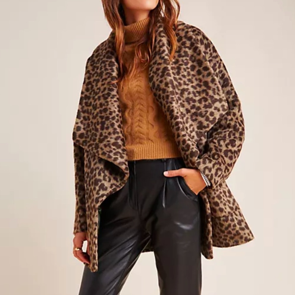 Helene Berman x Anthropologie Leopard Coat